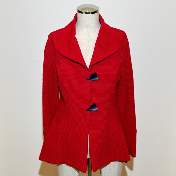 IC COLLECTION Jackets & Blazers - 🔥EXQUISITE‼️ Contemporary Jacket from IC Collection in True Red - Size Small ♥️